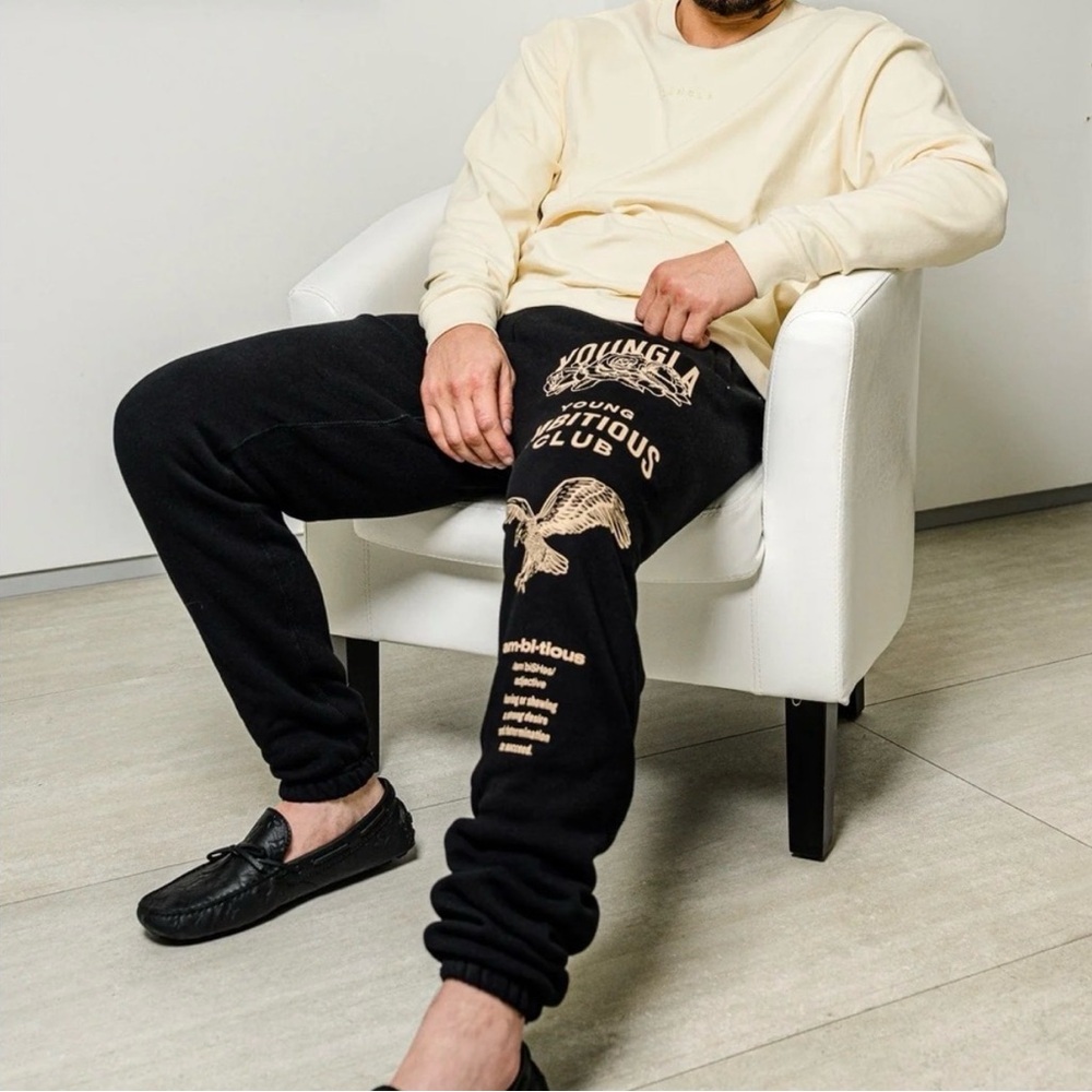 YoungLA Black 233 THE IMMORTAL JOGGERS Size Medium